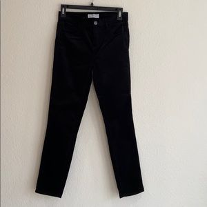 Loft velvet black semi skinny long pants